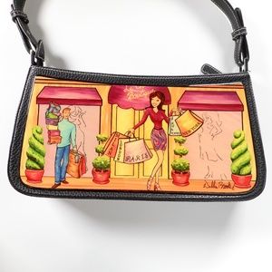 Debbie Brooks Designer Signed Bag Illustration Art Shoulder Purse Shopping
